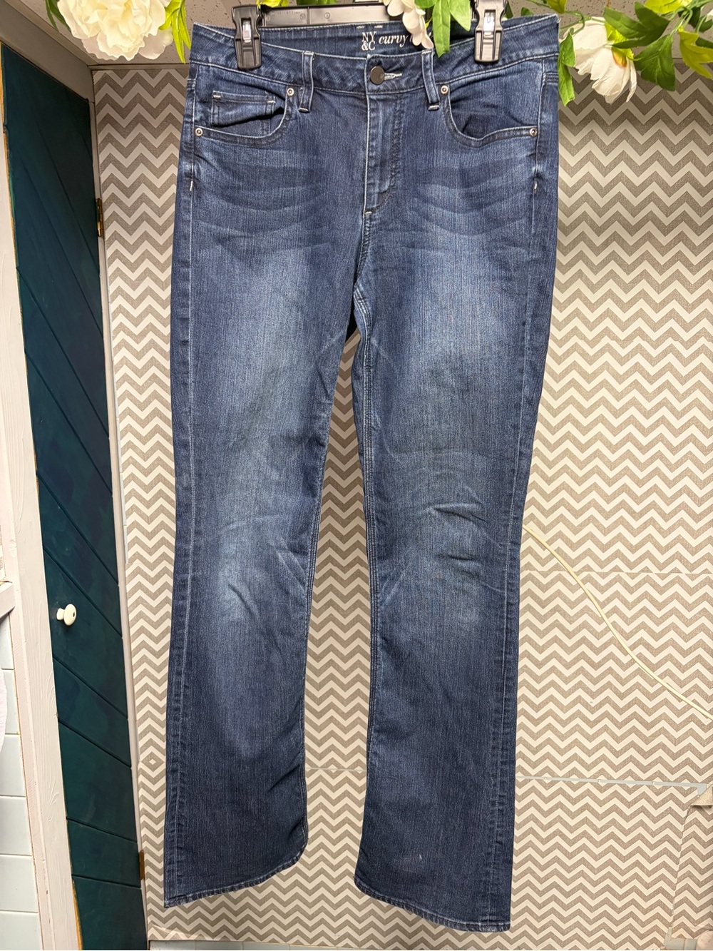 TALL NY&CO Curvy Dark Blue Women's Bootcut Jeans